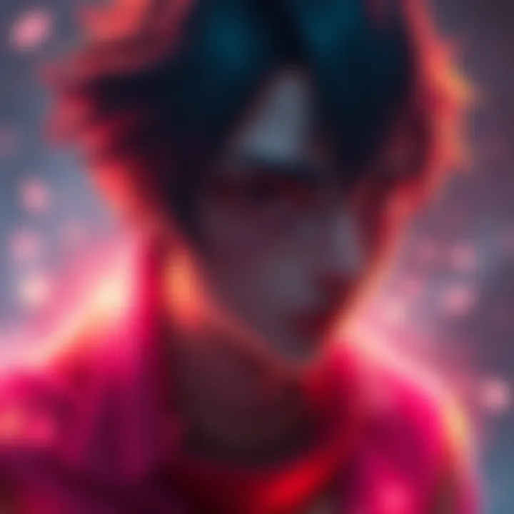 A character showing signs of aura loss, depicted with dimmed colors and a fading glow, showcasing the emotional impact of this change.