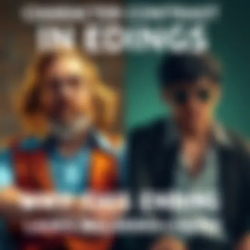 A side-by-side comparison of two characters, one resembling The Dude from The Big Lebowski, looking relaxed and transformed, and the other resembling Denji, appearing stagnant and unchanged.