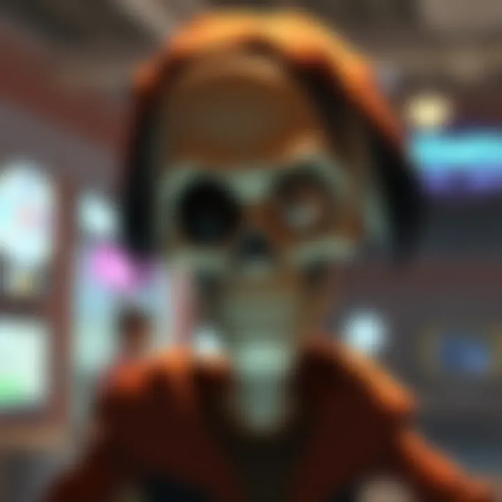 A character design featuring a humanoid figure with a cartoonish face instead of a skull head, showing disappointment from a community member.