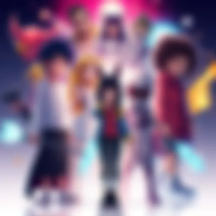 Various character designs showcasing different styles and trends in popular media, influenced by artists like guhitxguhit.