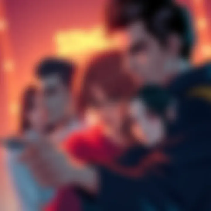 An illustration showing key characters from Chapter 25 of Someone Hertz, highlighting their expressions and relationships as pivotal changes occur.