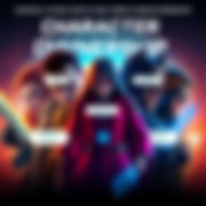 A group of fictional characters displayed with their respective simple domains, showcasing their unique traits and rankings based on community feedback.