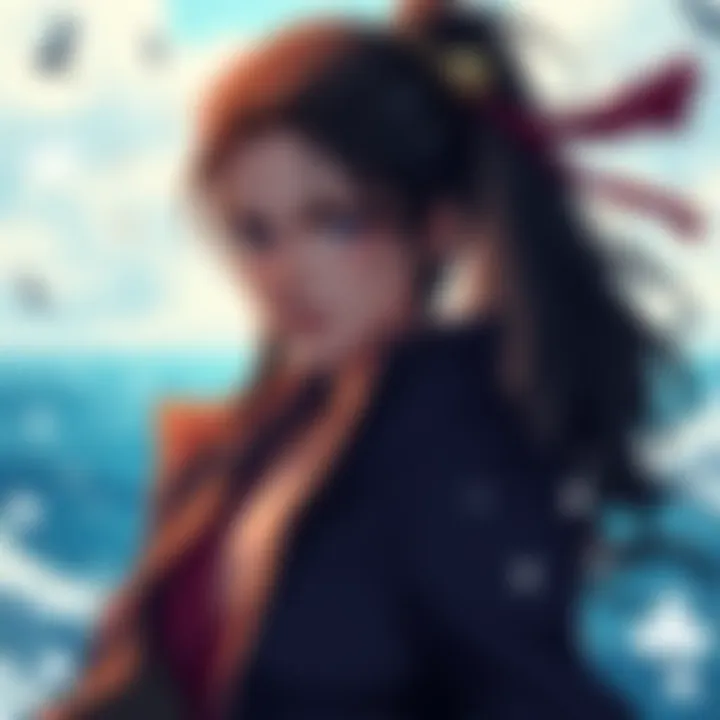 A visual representation of a character who is not part of the crew in the Wano arc, illustrating the divide among fans about her absence.