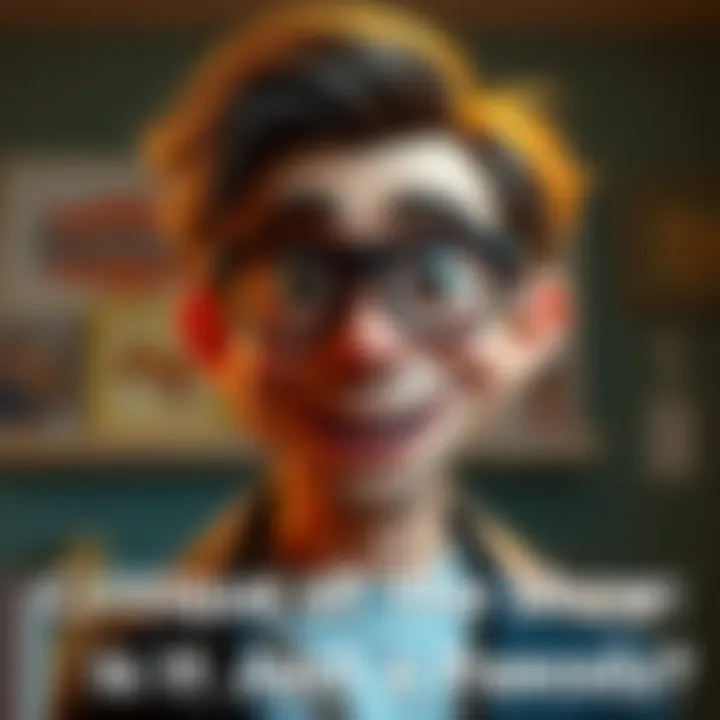 A character from the show with exaggerated features and a playful expression, showcasing the comedic tone of the series.