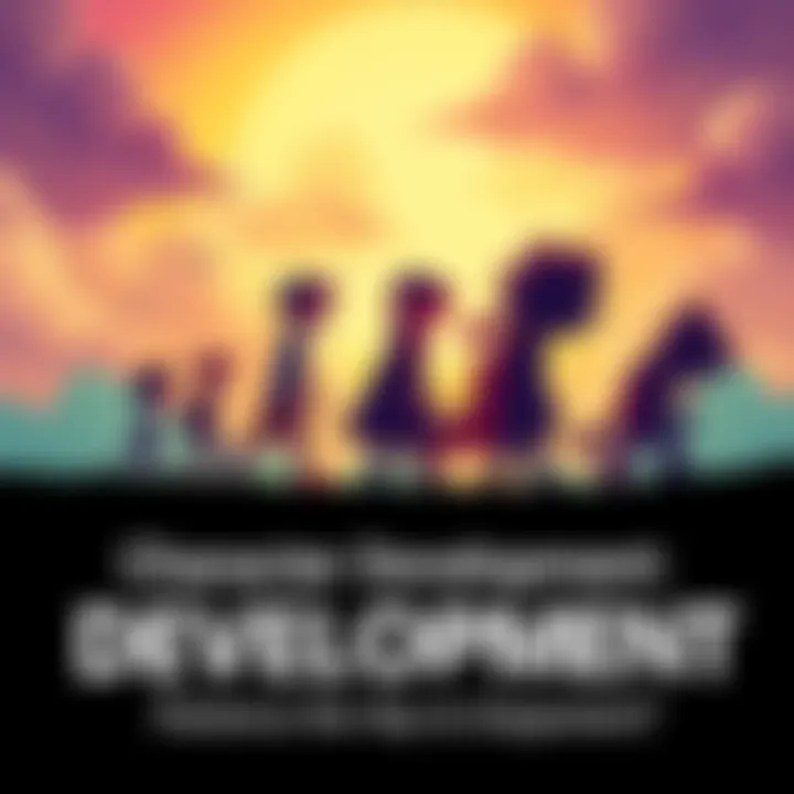 Illustration showing a character evolving from a simple figure to a more complex one, symbolizing development over time