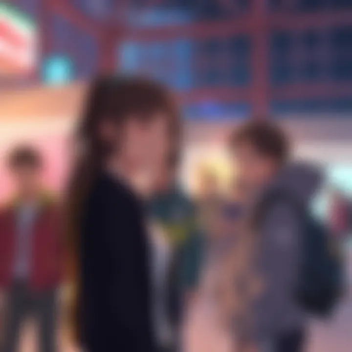 Character Mari interacts with other cast members, highlighting her potential role in the story