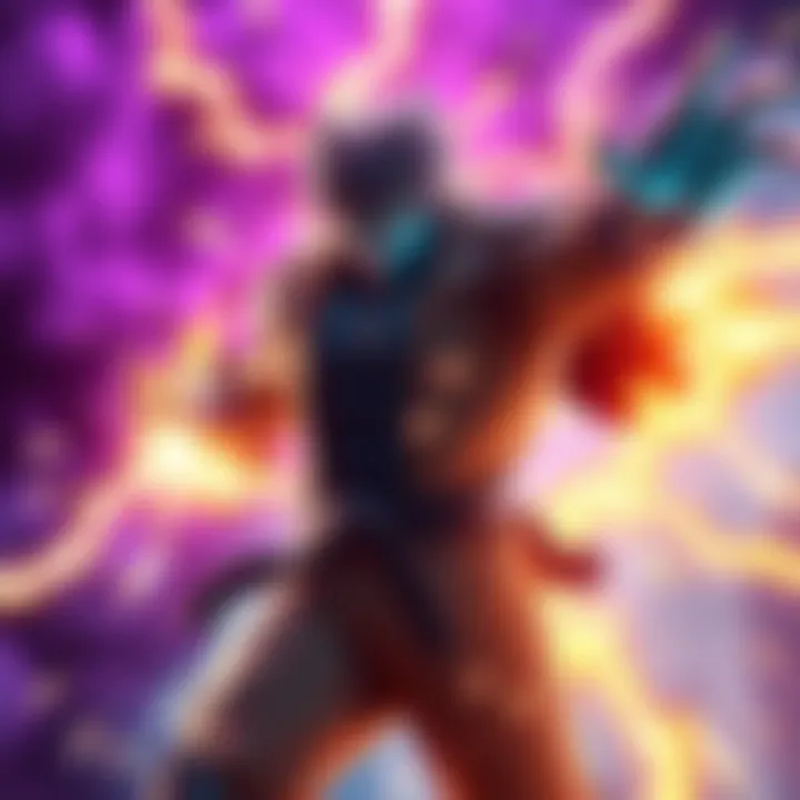 A character with glowing energy powers preparing to clash with opponents, designed in the style of Kizaru's lightning speed, with a dramatic background of action and intensity.