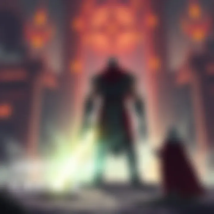 A character being weakened in a powerful realm, showcasing the struggle between strength and plot relevance in a fantasy setting.