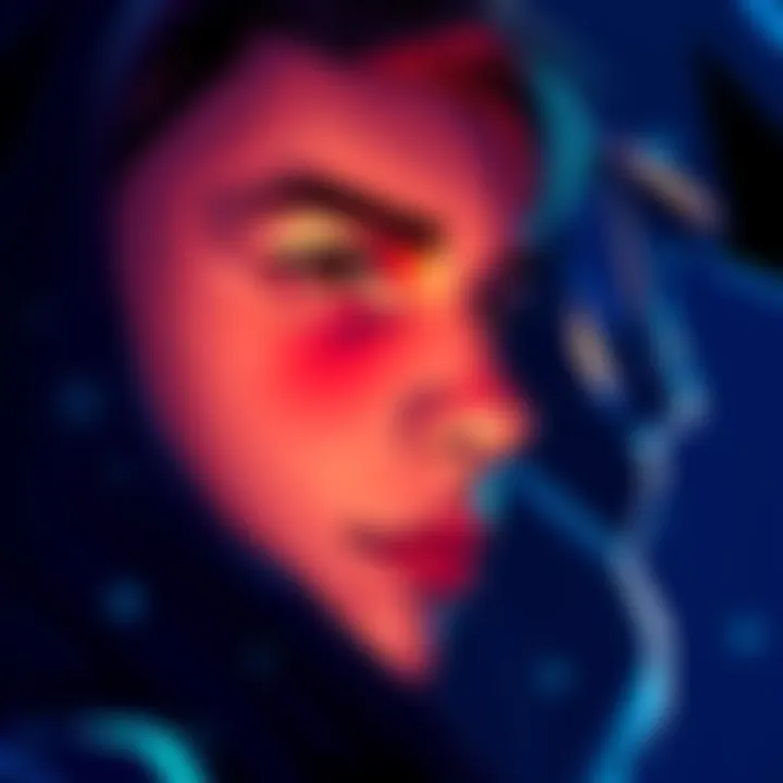 A character looking introspective, symbolizing growth and emotional depth in a narrative arc.