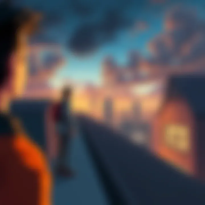 An original character looks surprised as they see an unexpected person climbing onto their rooftop