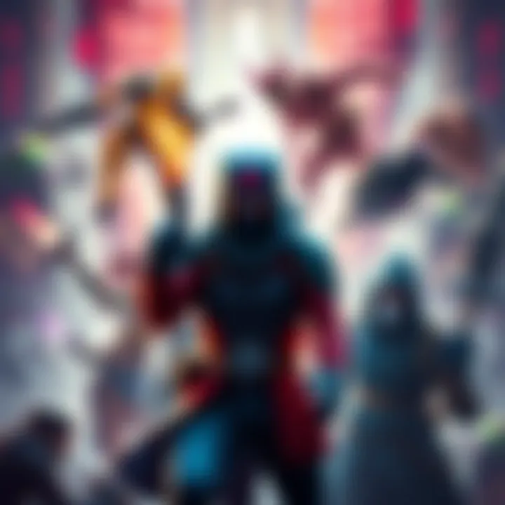 Character Scale Analysis in Gaming A comparison of character power levels in gaming, highlighting gameplay mechanics versus flashy visuals, with characters displaying different abilities and skills.