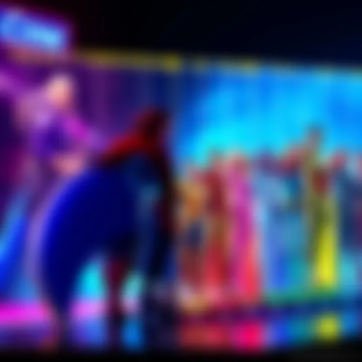 A colorful chart displaying various fictional characters ranked by power levels from different series, illustrating character scaling concepts.