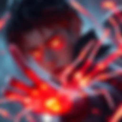 A character in Jujutsu Kaisen focuses while using Spider Sense, sensing their surroundings with heightened awareness.