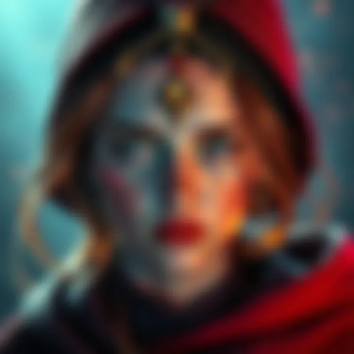 A captivating character design from the movie Witch on the Holy Night, showcasing vibrant colors and unique features.