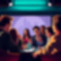A group of people discussing casting decisions for a show, focusing on a gay Asian character and representation issues