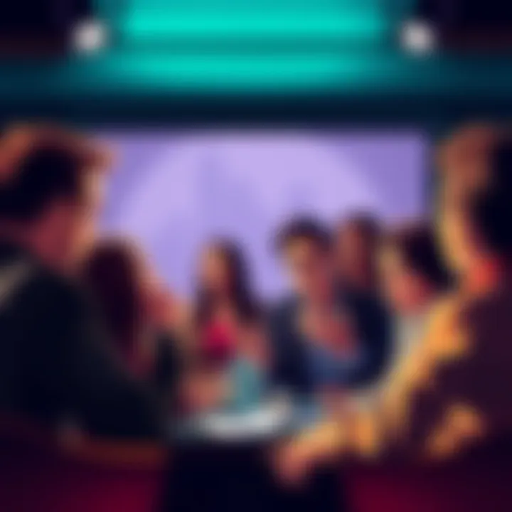 A group of people discussing casting decisions for a show, focusing on a gay Asian character and representation issues