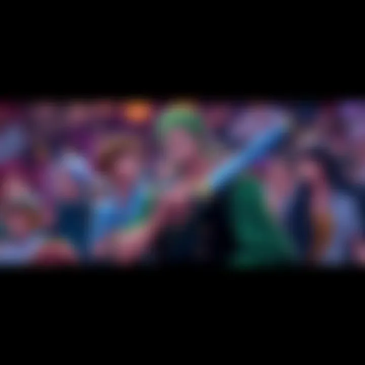 Character Voting Event Fans voting for their favorite characters, with Zoro as a popular choice among various quirky options.