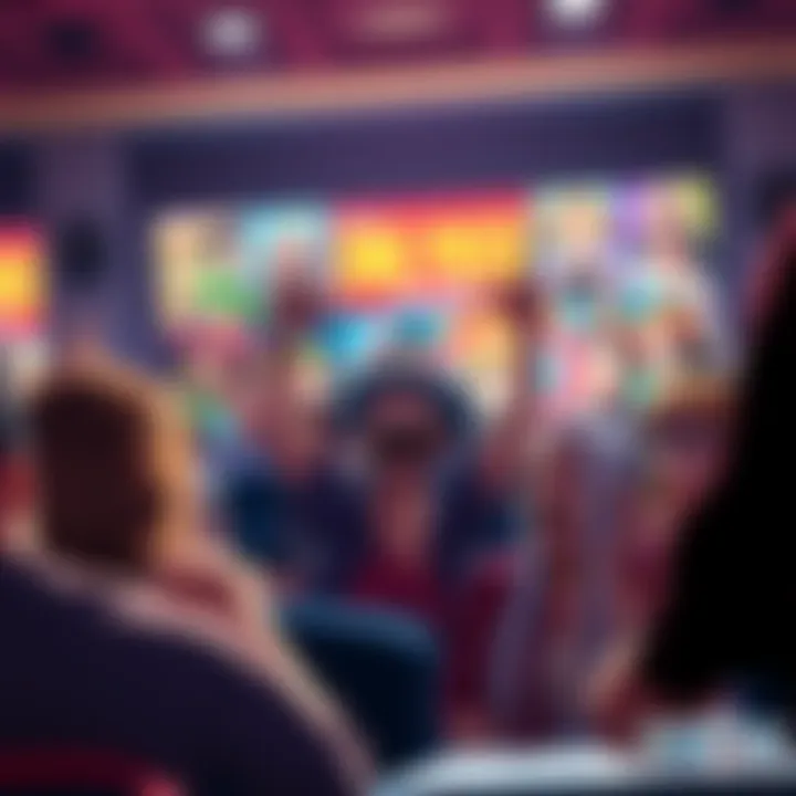 Fans excitedly vote for their favorite character from One Piece during an online poll, with colorful graphics from the series in the background.