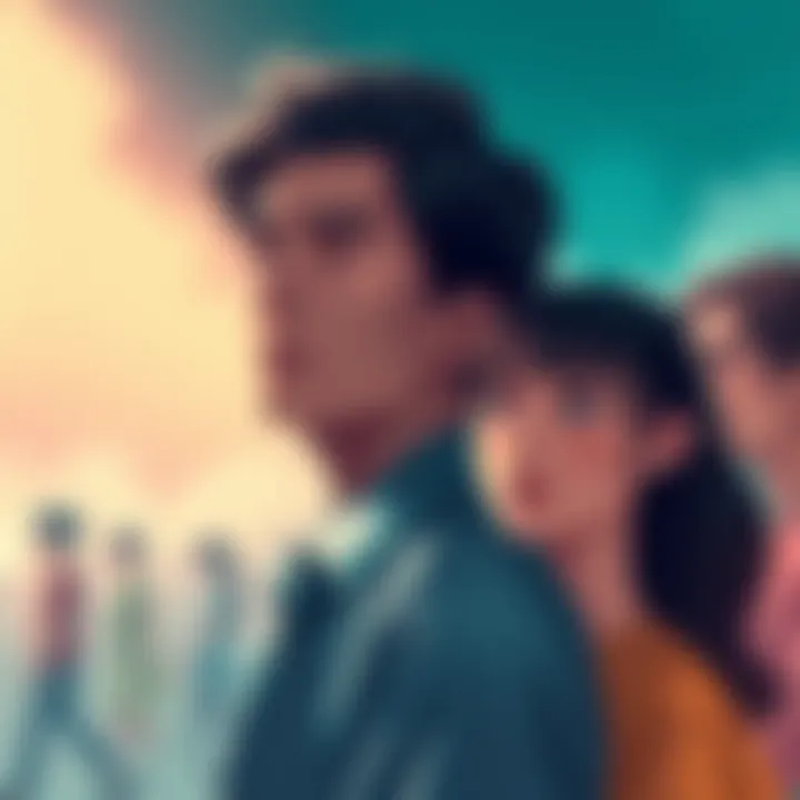 Characters in SxF Characters from SxF showing different emotions and relationships, illustrating their growth and change over time.