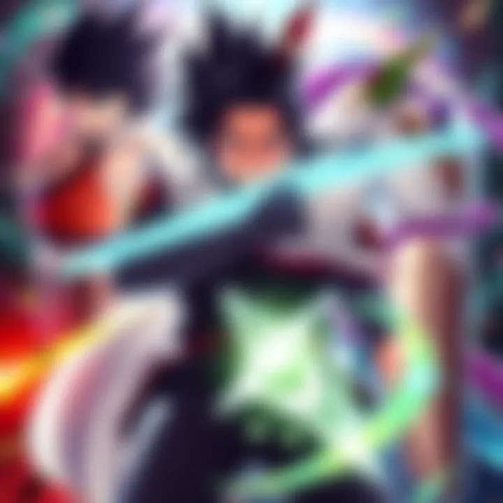 Three characters with unique abilities Three popular characters showcasing their skills and styles, representing a potential gameplay feature of Hissatsu combinations.