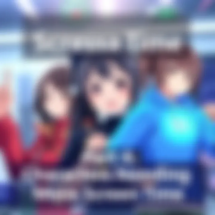 A voting graphic featuring characters Eri, Tsukauchi, and Melissa Shield, inviting people to choose who deserves more screen time in the show.