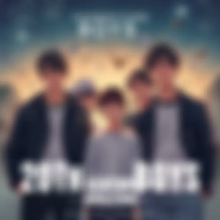 Characters Reflecting on the Past Main characters from 20th Century Boys standing together, looking contemplative against a backdrop of memories and childhood scenes.