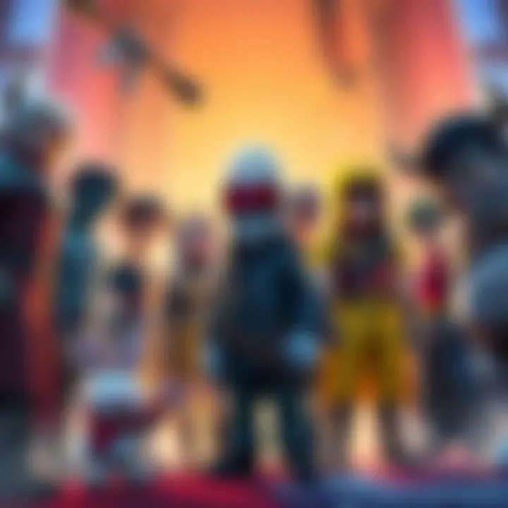 A collection of diverse characters from various media, each representing their canonical age, standing together in a vibrant scene.