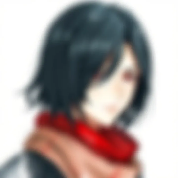 Realistic charcoal drawing of a character with dark hair and a scarf, showcasing detailed artistry.