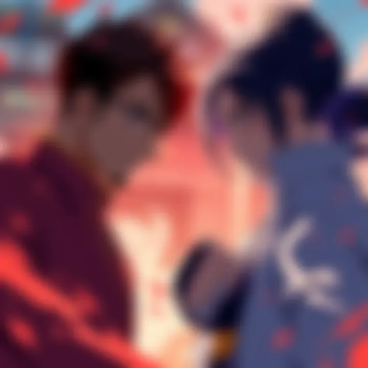 Charles and Kashimo ready for battle Charles and Kashimo face off in an intense standoff, showcasing their unique fighting styles and expressions of determination.