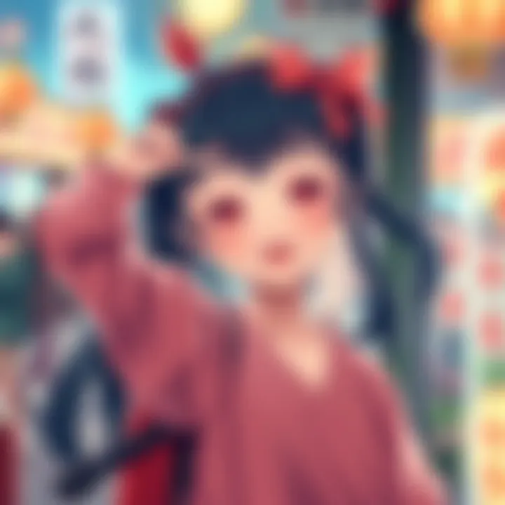 Charming Kiju Girl A cute Kiju girl with a joyful expression, drawing admiration from onlookers as she poses playfully, capturing hearts with her charm.