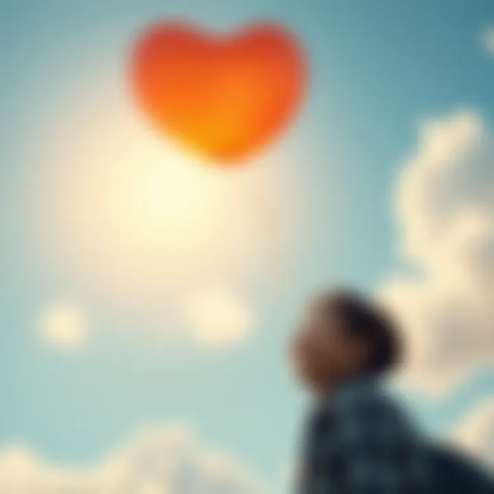 Cheerful farewell for Kobo A person smiling while releasing a colorful balloon into the sky, signifying a heartfelt goodbye to Kobo. The background shows a bright blue sky and fluffy clouds, creating a hopeful atmosphere.