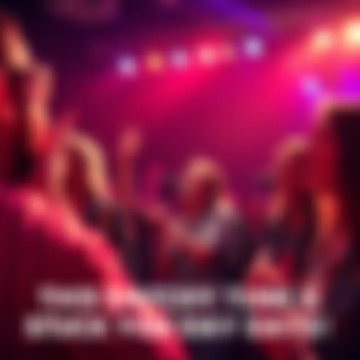 A group of happy people enjoying a live music performance with catchy tunes