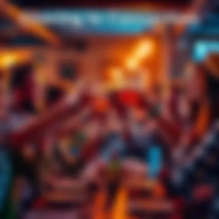 A group of friends raising their glasses in a toast, celebrating together at a social gathering.