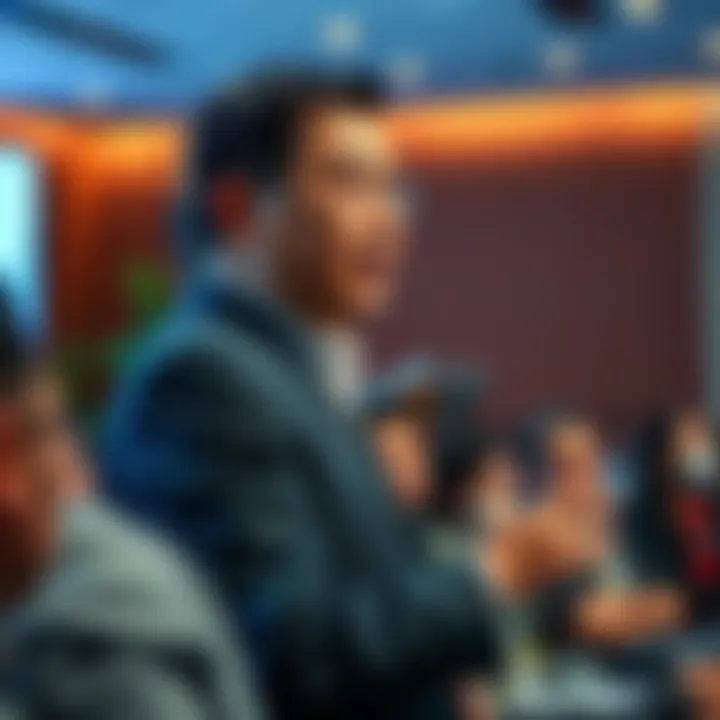 Chen speaking passionately at an event, engaging the audience with powerful words