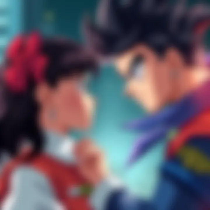 Chi-Chi looking thoughtfully at a portrait of Future Gohan, showing her deep understanding of his character