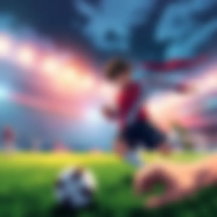 Chigiri showcasing his impressive dribbling skills while competing with Rin on the soccer field.