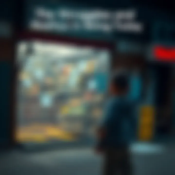 A young child stands outside a closed store, emblematic of economic struggles faced by low-income communities.
