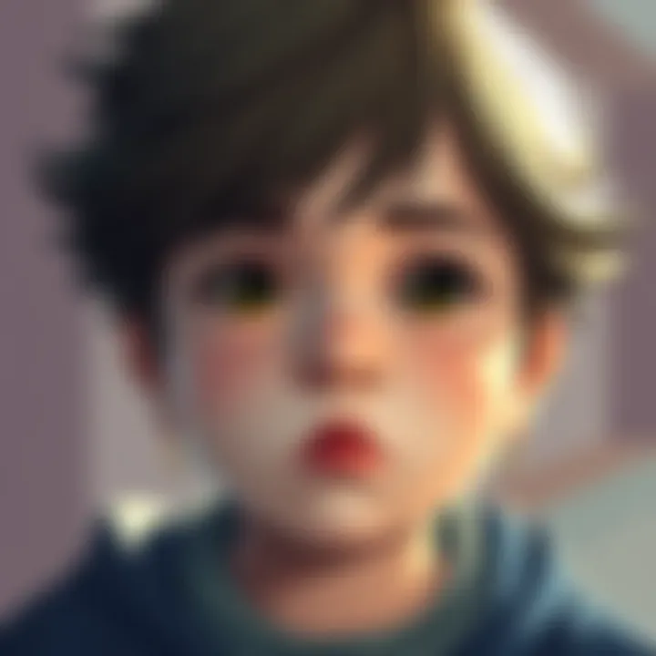 A conceptual illustration of a child with traits from two famous icons, showing a mix of features and expressions that reflect both personalities.