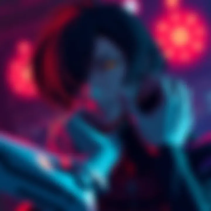 A character from Evangelion struggles as they are being choked, showing tension and fear on their face