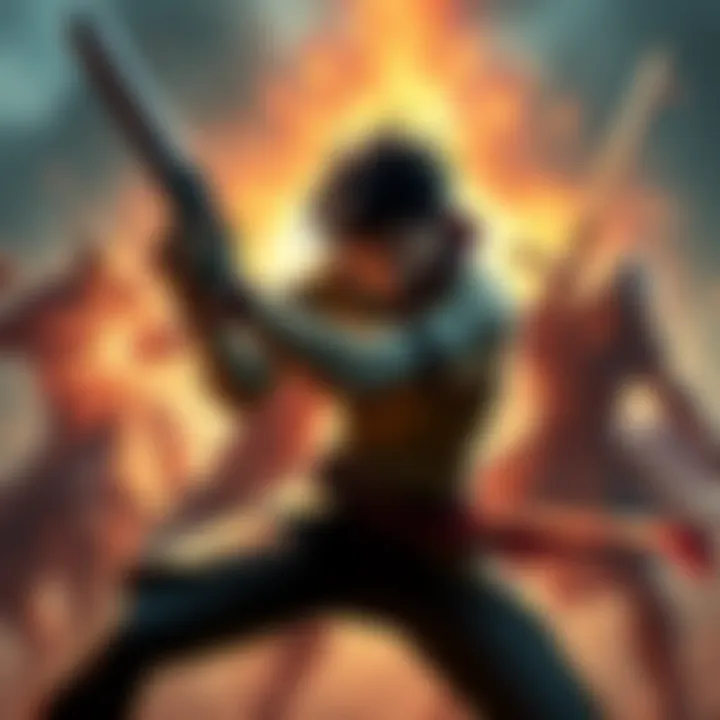 Chrollo Lucilfer using his unique abilities in a tense battle, showcasing his skills against powerful opponents.