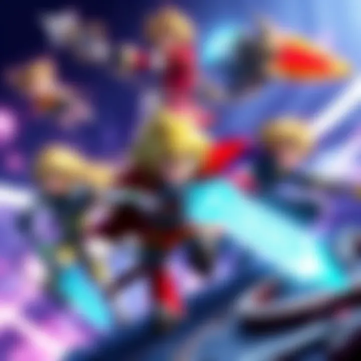Characters from the original trilogy engage in strategic gameplay in Chrono Storm, showcasing teamwork and unique abilities.