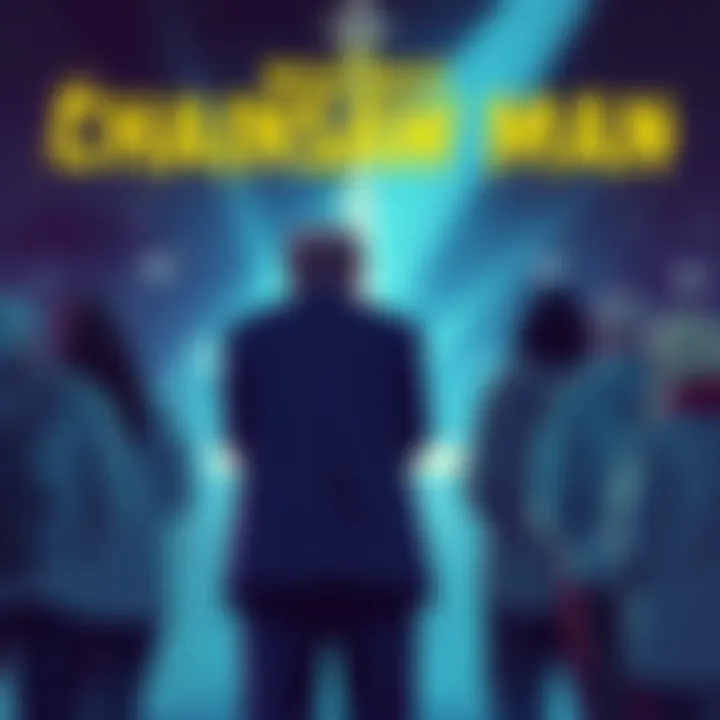 Illustration of church members from Chainsaw Man series, showing a group in prayer with a dramatic backdrop reflecting their role in the story.