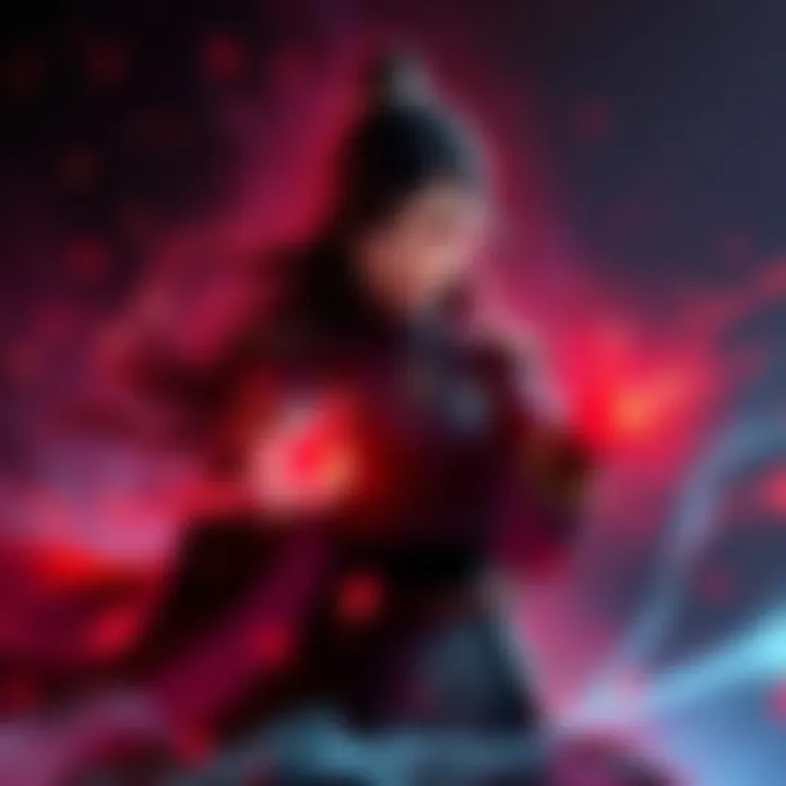 Cinder Fall Approaches Azula Cinder Fall reaching out to Azula for an alliance while surrounded by a dark, intense atmosphere.