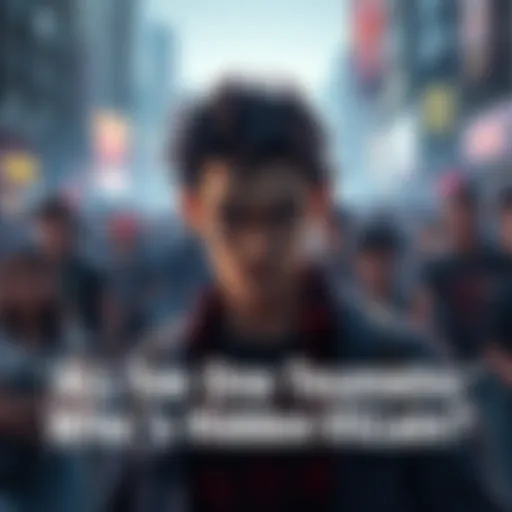 Citizen with a Hidden Agenda A character blending in with Citizens, showing a subtle villainous expression while dressed in casual clothing.