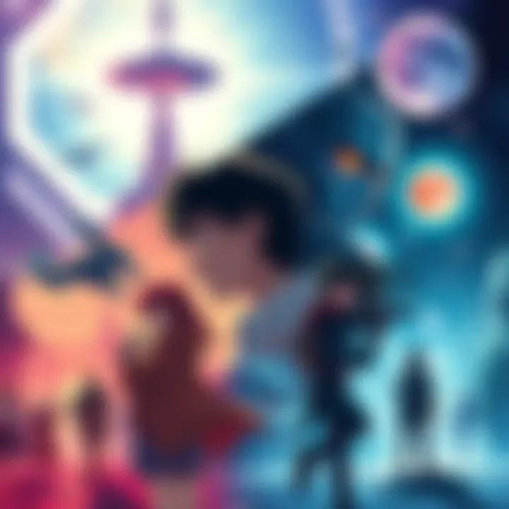 Classic Sci-Fi Anime A collage of classic sci-fi anime scenes featuring vibrant art styles reminiscent of Akira and Ninja Scroll, showcasing futuristic characters and settings.