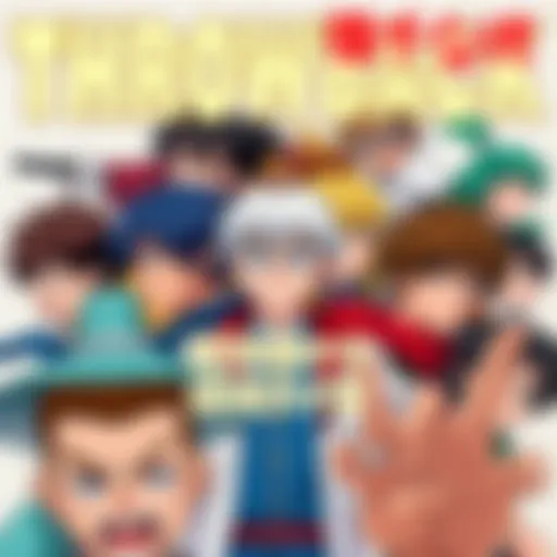 A collage of nostalgic manga characters from various series, evoking sweet memories of past adventures and themes.