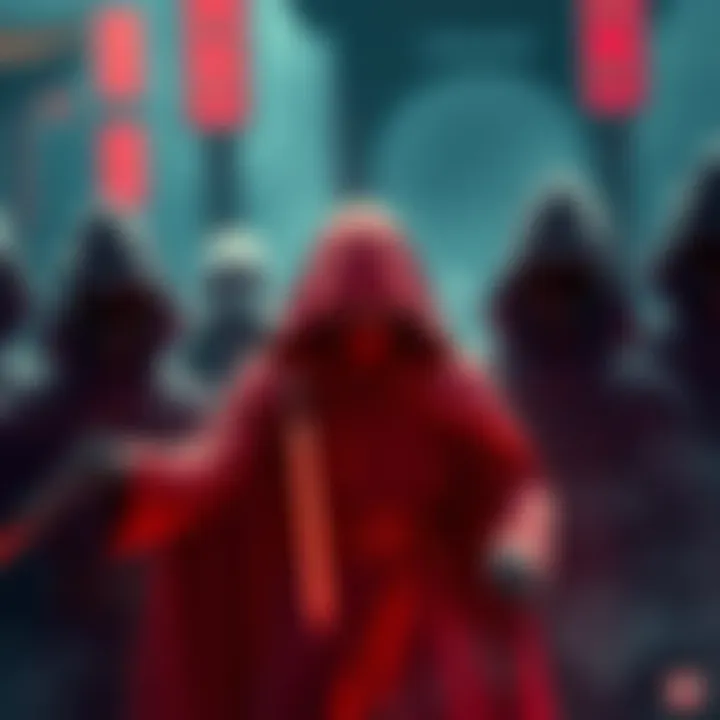 Cloaked Figures in Series Cloaked figures gather, hinting at character returns in upcoming series, including Xia Ji.