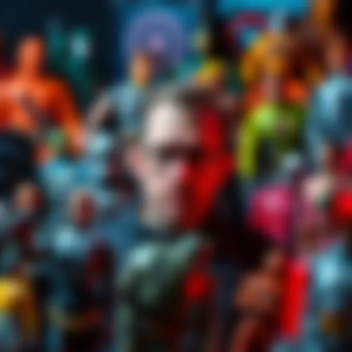 A person surrounded by various action figures and collectibles, reflecting on their first year in the hobby