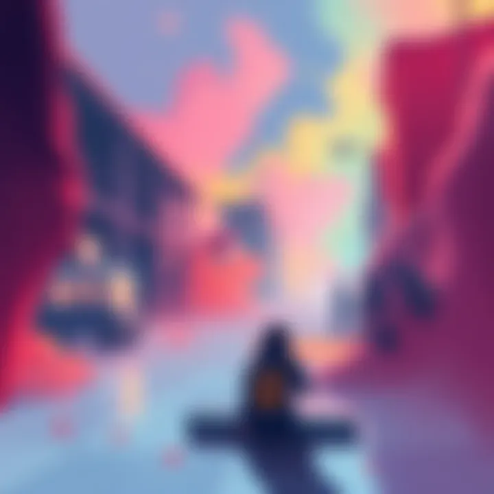 An illustration showing vibrant color palettes used in storytelling, highlighting various themes and emotions conveyed through colors in Chapter 159.