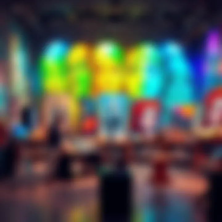 A vibrant display of unique artworks featuring various styles and techniques